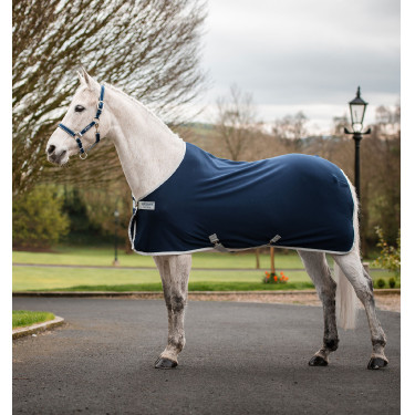 Horseware Amigo Jersey Pony Cooler-Decke Marine / Silber Blau