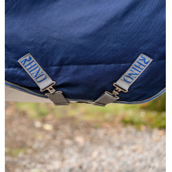 Horseware Rhino Plus Poney Turnout-Decke 100g Schwarz / Titan Grau / Klassisches Blau