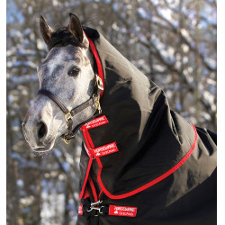 Halsabdeckung Horseware 250g für Decke Rambo Supreme 1680D Schwarz / Rot