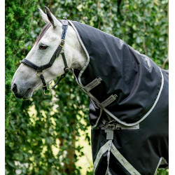 Halsabdeckung Horseware 0g für Decke Amigo XL Schwarz / Titan Grau / Silber