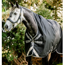 Pferdedecke Horseware Amigo Bravo 12 Wug 400g Schwarz / Titan Grau / Silber