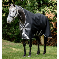 Pferdedecke Horseware Amigo Bravo 12 Wug 400g Schwarz / Titan Grau / Silber
