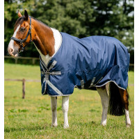 Horseware Amigo Bravo 12 XL 250g Decke Marine / Titan Grau / Silber Marineblau