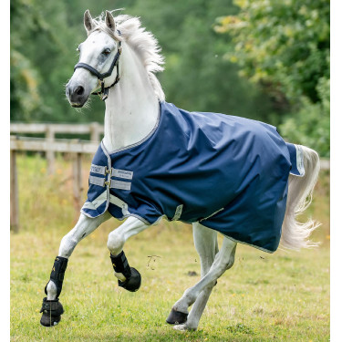 Horseware Amigo Bravo 12 50g Turnout-Decke Marine / Titan Grau / Silber Horseware Amigo Bravo 12 50g Turnout-Decke Marine / Titan Grau / Silber