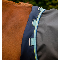 Pferdedecke Horseware Amigo Hero Ripstop Turnout mit Fleecefutter 50g Grau Schatten / Dunst / Marine