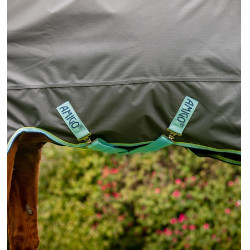 Pferdedecke Horseware Amigo Hero Ripstop Turnout mit Fleecefutter 50g Grau Schatten / Dunst / Marine