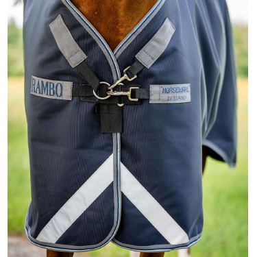 Pferdedecke Horseware Rambo Supreme Turnout Vari-layer 1680D 450g Marine / Gewitter / Silbergrau Marineblau