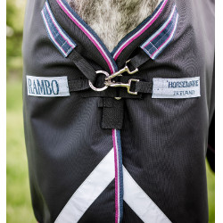 Pferdedecke Horseware Rambo Supreme Turnout Vari-layer 1680D 250g Marine / Bordeaux Blau Pferdedecke Horseware Rambo Supreme Turnout Vari-layer 1680D 250g Marine / Bordeaux Blau