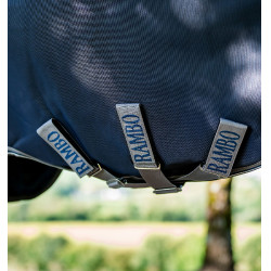 Pferdedecke Horseware Rambo Supreme 1000D Turnout 50g Marine / Gewitter / Silbergrau Marineblau