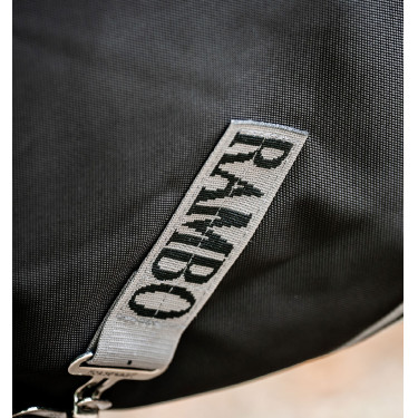 Pferdedecke Horseware Rambo Supreme 1680D Turnout 0g Schwarz / Sturm / Silbergrau