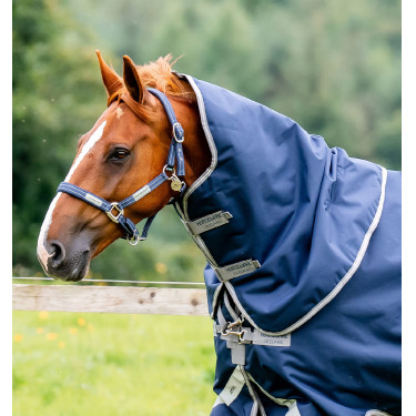 Halsteil Horseware Amigo® Bravo 12 Original 150g 1200D Marine / Titan Grau / Silber Marineblau