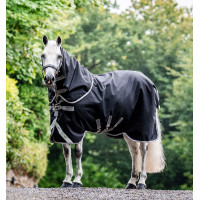 Horseware Amigo® Bravo 12 Plus 400g 1200D Decke Schwarz / Titan Grau / Silber