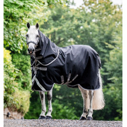 Horseware Amigo® Bravo 12 Plus 400g 1200D Decke Schwarz / Titan Grau / Silber