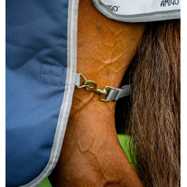 Horseware Amigo® Bravo 12 Plus 400g 1200D Decke Marine / Titan Grau / Silber Horseware Amigo® Bravo 12 Plus 400g 1200D Decke Marine / Titan Grau / Silber