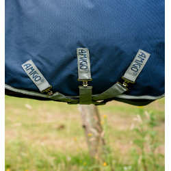 Horseware Amigo® Bravo 12 Plus Lite 0g 1200D Decke Marine / Titan Grau / Silber Marineblau