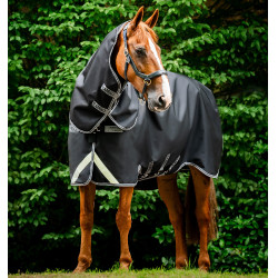 Horseware Rambo 1680D Turnout Plus 100g Decke Schwarz / Sturm / Silbergrau