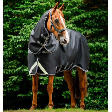 Horseware Rambo 1680D Turnout Plus 100g Decke Schwarz / Sturm / Silbergrau