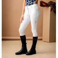 Horseware AA Aria Reithose mit Kniebesatz und mittelhohem Bund Weiß Wei&amp;amp;amp;amp;amp;amp;szlig;