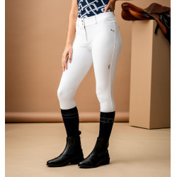 Horseware AA Aria Reithose mit Kniebesatz und mittelhohem Bund Weiß Wei&amp;amp;amp;amp;amp;amp;szlig;