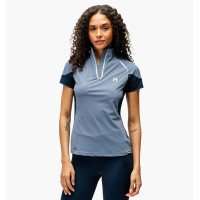 Polo 1/4 Reißverschluss Horseware Stamina Kurzarm Blau Polo 1/4 Reißverschluss Horseware Stamina Kurzarm Blau