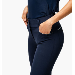 Horseware Newmarket Reithose mit mittelhohem Bund und Kniebesatz Marine / Marine Blau