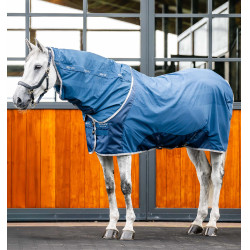 Horseware Ionic Therapy Mesh Cooler Halsteil Bleu imperial / argent /Marine Blau
