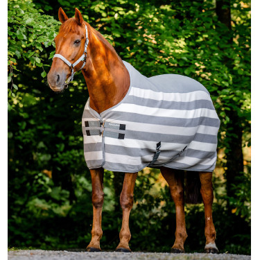 Horseware Newmarket Poney Fleece Cooler Fleecedecke Holzkohle Witney Grau