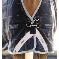 Horseware Rhino Wug Poney Turnout 0g Decke Schwarz / weiß-graue Karos