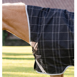 Horseware Rhino Wug Poney Turnout 0g Decke Schwarz / weiß-graue Karos