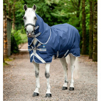 Horseware Rhino Plus Pony Turnout-Decke 0g Schwarz / Titan Grau / Klassisches Blau