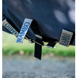 Horseware Rambo 1680D Turnout 0g Decke Marine / Gewitter / Silbergrau Marineblau