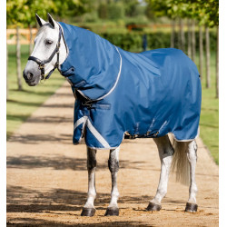 Horseware Ionic Therapy Turnout 100g Decke Bleu imperial / argent /Marine Blau