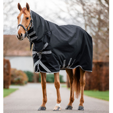 Horseware Amigo 1200D Integrierte Outdoordecke 250g Schwarz / Titan Grau / Silber