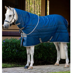 Horseware Amigo Ripstop Insulator Plus Pony 200g Stalldecke Marine / Titan Grau Marineblau