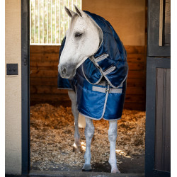 Horseware Amigo Ripstop Insulator Plus 200g Stalldecke Marine / Titan Grau Marineblau