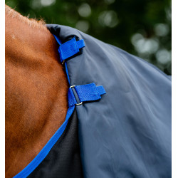 Halsabdeckung Horseware Reißfest Amigo® 900D Leicht 0g Schwarz / Blau Classic Halsabdeckung Horseware Reißfest Amigo® 900D Leicht 0g Schwarz / Blau Classic