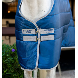 Horseware Amigo Ripstop Insulator Plus Pony 200g Stalldecke Marine / Titan Grau Marineblau