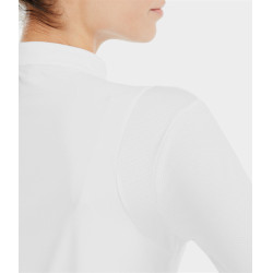 Turnierhemd Aerolight Langarm Horse Pilot Damen Weiß Weiß