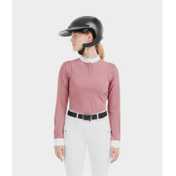 Turnierhemd Aerolight Langarm Horse Pilot Damen Rosa Mesa