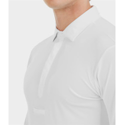 Wettkampfhemd Aerolight Langarm Horse Pilot Herren Weiß Weiß