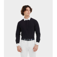 Wettkampfhemd Aerolight Langarm Horse Pilot Herren Dunkle Nacht Schwarz