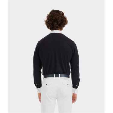 Wettkampfhemd Aerolight Langarm Horse Pilot Herren Dunkle Nacht Schwarz