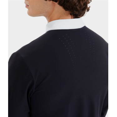 Wettkampfhemd Aerolight Langarm Horse Pilot Herren Dunkle Nacht Schwarz