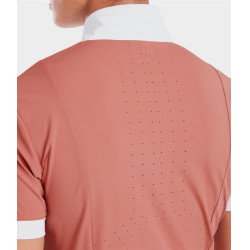 Turniershirt Monica Horse Pilot kurzärmelig Damen Ziegelstaub Rosa