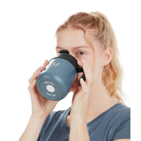 Becher Horse Pilot Isoliert Vintage-Indigo Blau