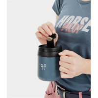 Becher Horse Pilot Isoliert Vintage-Indigo Blau