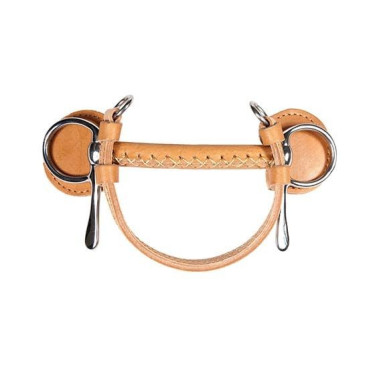 Gebiss gerade Frisco June Finn-Tack mit Lederüberzug