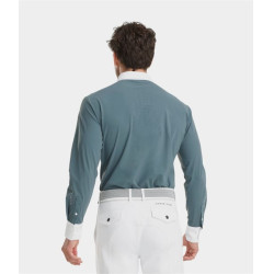 Wettkampfhemd Aerolight Langarm Herren Horse Pilot Wolkiges Blau