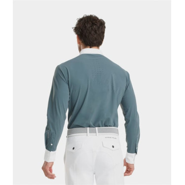 Wettkampfhemd Aerolight Langarm Herren Horse Pilot Wolkiges Blau