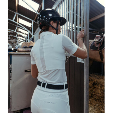 Damen Kurzarm-Polo Aeromesh Horse Pilot Damen Kurzarm-Polo Aeromesh Horse Pilot